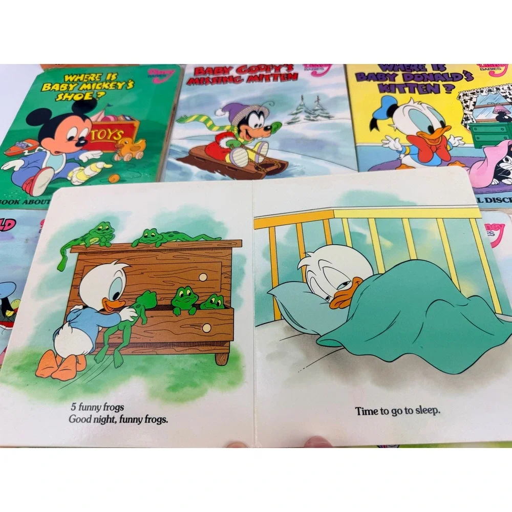 Vintage Disney Babies Weekly Reader Board Books Lot of 10 Mickey Minnie Donald